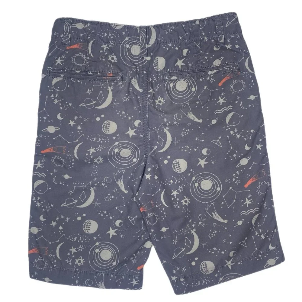Gap Solar System Theme Boys Gray Shorts with Adjustable Waist